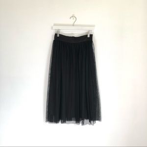 Love, Fire Black Tulle Balletcore Midi Skirt Size Small